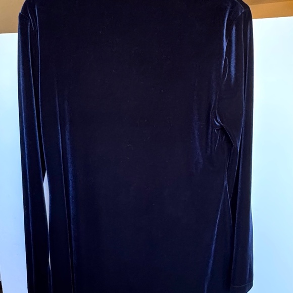 Coldwater Creek One Button Dark Blue Velvet Jacket/Tunic, Size 8. GUC - Picture 5 of 5